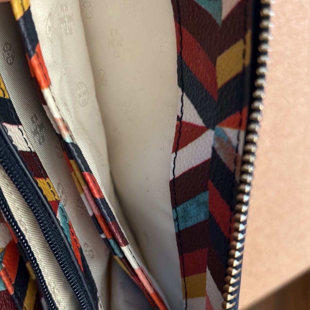 Tory Burch Wallet Colorful Geometric Pattern Accessories Clutch Designer - Picture 7 of 9